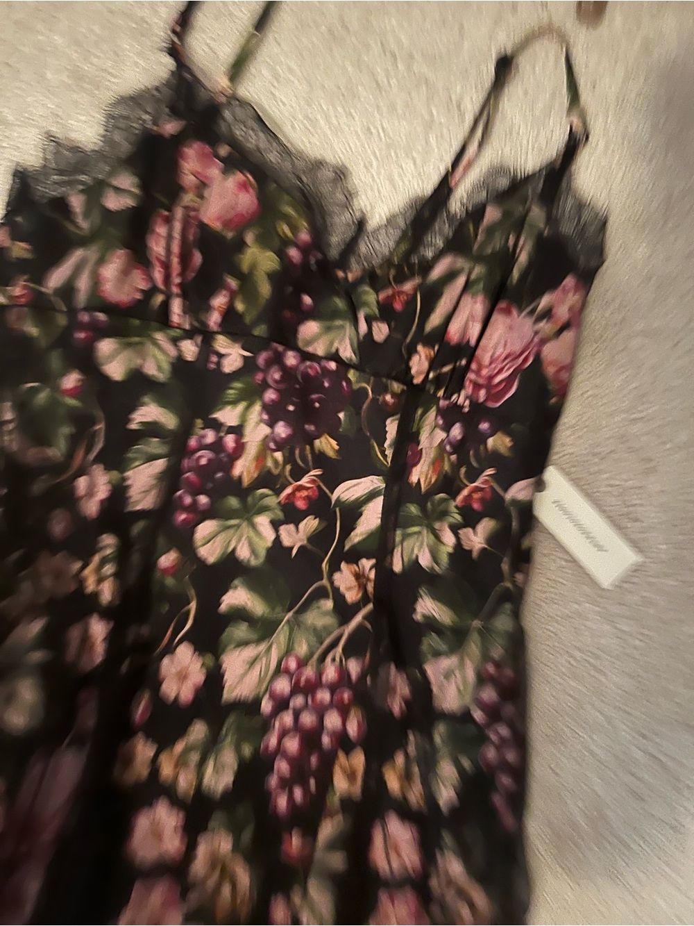 Maeve Floral Fruit Mesh Slip Dress | Anthropologie | Romantic Lace Midi Dress - Picture 8 of 11